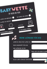 25 x Baby Tippkarten Geschlecht Baby Ratekarten Babyparty Spiele Baby Wette