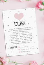Postkarte KOLLEGIN inkl. Briefumschlag Kollegin Geschenk Defintion Kollegin