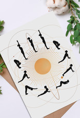 Postkarte YOGA Sonnengruß Karte Yoga Postkarte Yoga Geschenk