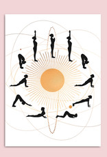 Poster YOGA Sonnengruß DIN A3 Yoga Poster Yogaübungen Geschenk Freundin