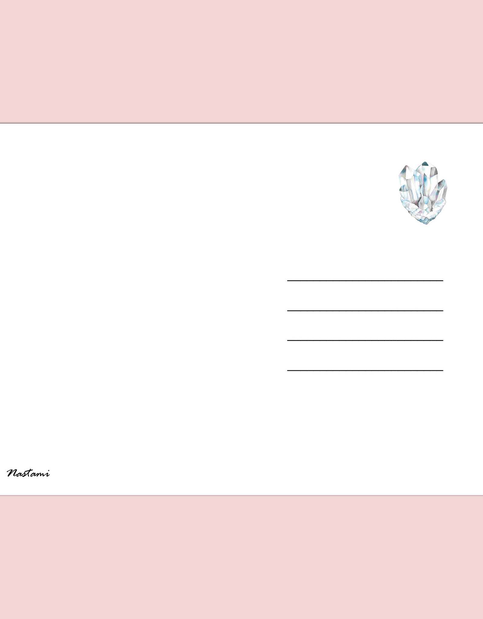 Postkarte Edelsteine Bedeutung Kristalle Grußkarte Edelsteine Heilsteine