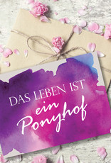 Postkarte Spruch Ponyhof  Motivationskarte