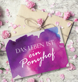 Postkarte Spruch Ponyhof Motivationskarte