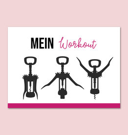 Postkarte MEIN WORKOUT Wein Postkarte