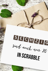 Geburtstagskarte SCRABBLE inkl. Umschlag Postkarte Geburtstag Geburtstagskarte 30, 40, 50, 60