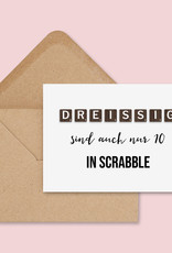 Geburtstagskarte SCRABBLE inkl. Umschlag Postkarte Geburtstag Geburtstagskarte 30, 40, 50, 60