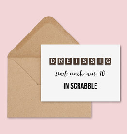 Geburtstagskarte SCRABBLE inkl. Umschlag