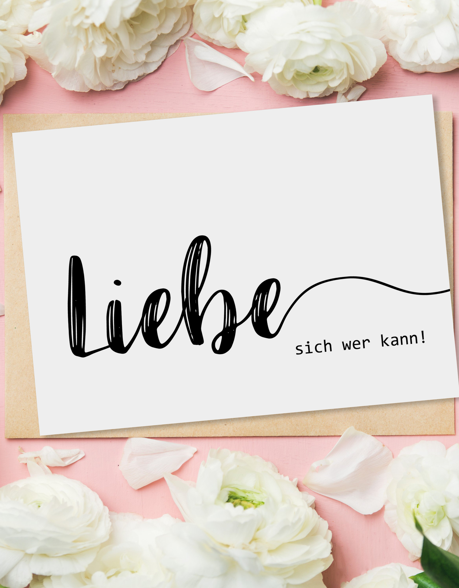 Postkarte "Liebe sich wer kann" Postkarte SPRÜCHE Postkarte Liebe