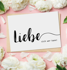 Postkarte "Liebe sich wer kann"