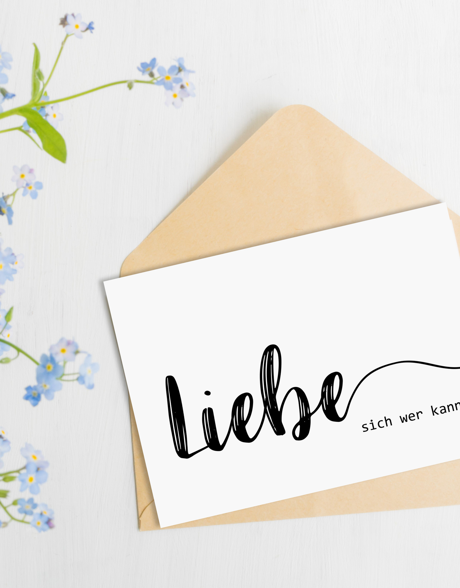 Postkarte "Liebe sich wer kann" Postkarte SPRÜCHE Postkarte Liebe