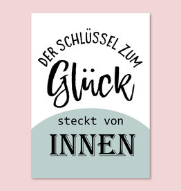 Postkarte GLÜCK "Der Schlüssel zum Glück"