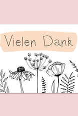 Postkarte Vielen Dank FLOWERS