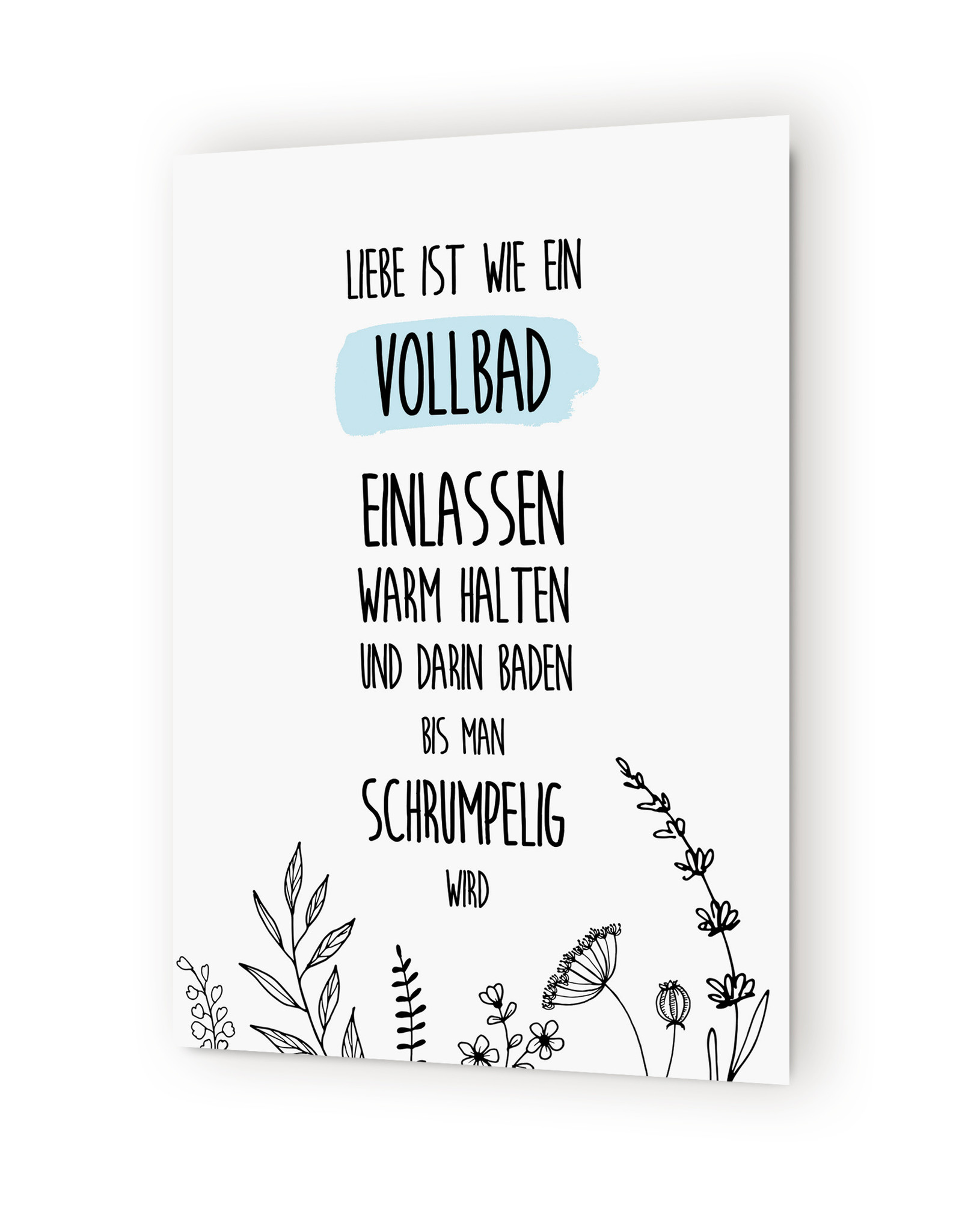 Glückwunschkarte Hochzeit "Vollbad" Karte Hochzeit Grußkarte Hochzeit Geschenk