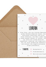 Postkarte Definition LEHRERIN Definition inkl. Briefumschlag Lehrerin Geschenk