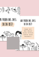 50 Rubbelkarten Hochzeit FLOWERS Rubbellose Hochzeitsspiel Spiele für Hochzeitsgäste