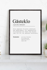 Poster Gästeklo DIN A3 Badezimmer Poster Bad Definition Poster