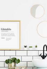 Poster Gästeklo DIN A3 Badezimmer Poster Bad Definition Poster
