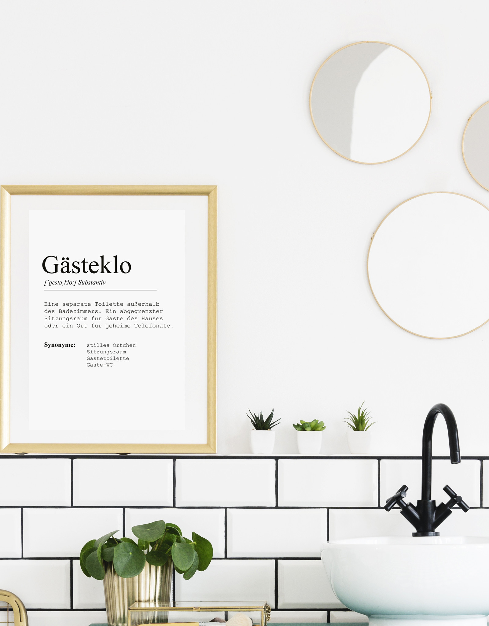 Poster Gästeklo DIN A3 Badezimmer Poster Bad Definition Poster