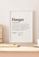 Küchenposter Hunger DIN A3 Küche Poster Definition Hunger Poster