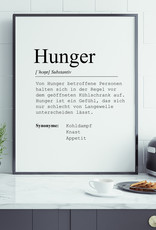 Küchenposter Hunger DIN A3 Küche Poster Definition Hunger Poster