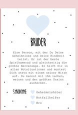 Postkarte Definition Bruder Definition inkl. Briefumschlag Bruder Geschenk