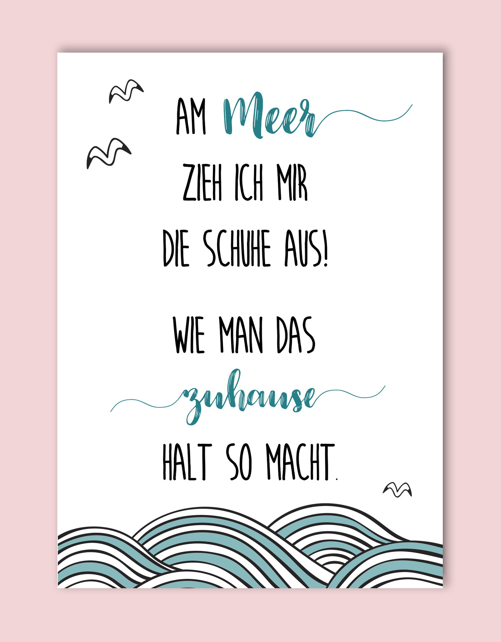 Sprüchekarte MEER Schuhe aus Postkarte Meer Grußkarte Meer