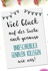 Postkarte Jobwechsel Geschenk Kollegen Abschied Karte