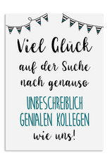 Postkarte Jobwechsel Geschenk Kollegen Abschied Karte