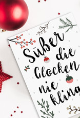 Weihnachtskarte Süßer die Glocken nie klingen Postkarte Weihnachten