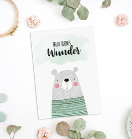 Postkarte "Hallo kleines Wunder"
