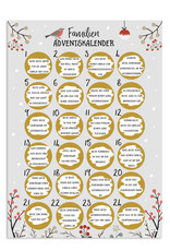 Familien Adventskalender zum Rubbeln A3 GRAU Weihnachtskalender für die ganze Familie