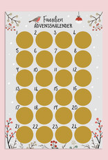 Familien Adventskalender zum Rubbeln A3 GRAU Weihnachtskalender für die ganze Familie