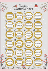 Familien Adventskalender zum Rubbeln A3 GRAU Weihnachtskalender für die ganze Familie