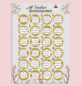 Familien Adventskalender zum Rubbeln A3