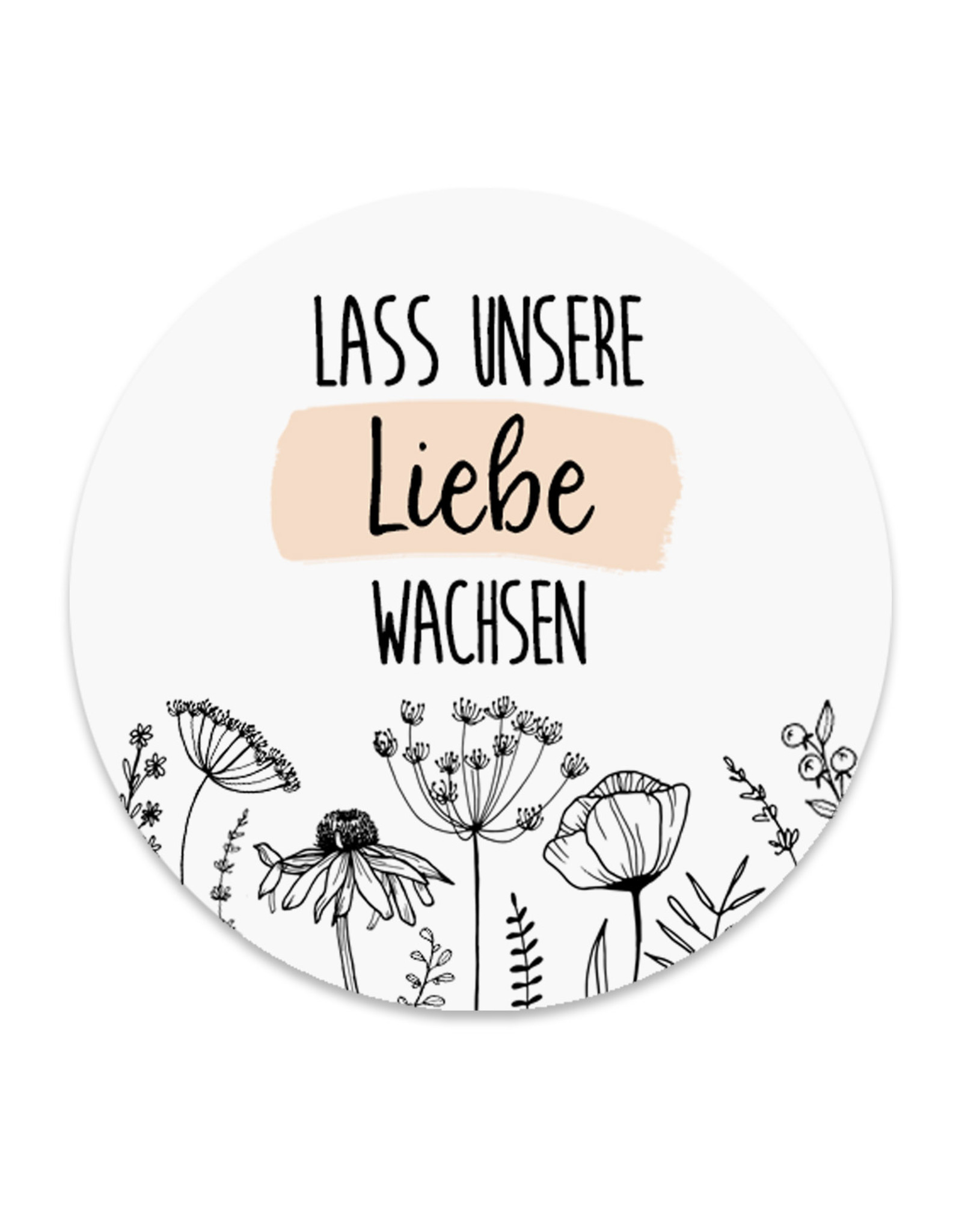 50 Sticker "Lass unsere Liebe wachsen!"FLOWERS