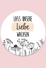 50 Sticker "Lass unsere Liebe wachsen!"FLOWERS