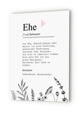 Glückwunschkarte Hochzeit EHE Definition Karte Hochzeit Grußkarte Hochzeit Geschenk