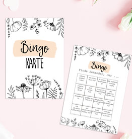 50 Bingokarten FLOWERS Hochzeitsbingo