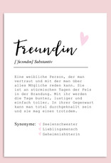 Poster FREUNDIN Definition DIN A4 Geschenk Freundin