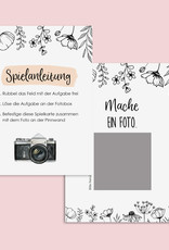 50 Fotoaufgaben Hochzeit zum Rubbeln FLOWERS Rubbelkarten