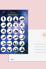 Postkarte YOGA HELL Yogaübungen für jeden Tag DIN A6