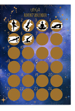YOGA Adventskalender zum Rubbeln DIN A3 DUNKEL