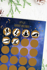 YOGA Adventskalender zum Rubbeln DIN A3 DUNKEL