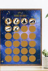 YOGA Adventskalender zum Rubbeln DIN A3 DUNKEL