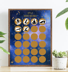 YOGA Adventskalender zum Rubbeln DIN A3 DUNKEL