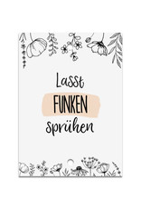 50 Wunderkerzen Schilder FLOWERS Hochzeitsdeko Lasst Funken sprühen