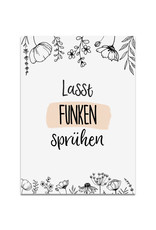 50 Wunderkerzen Schilder FLOWERS Hochzeitsdeko Lasst Funken sprühen