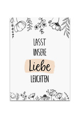 50 Schilder für Knicklichter FLOWERS