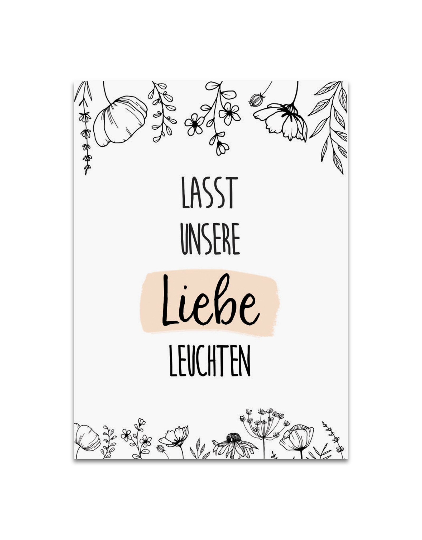 50 Schilder für Knicklichter FLOWERS