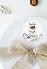50 Sticker "Kür den Kater danach" FLOWERS  Hochzeit Gastgeschenk Aufkleber Hangover Kit